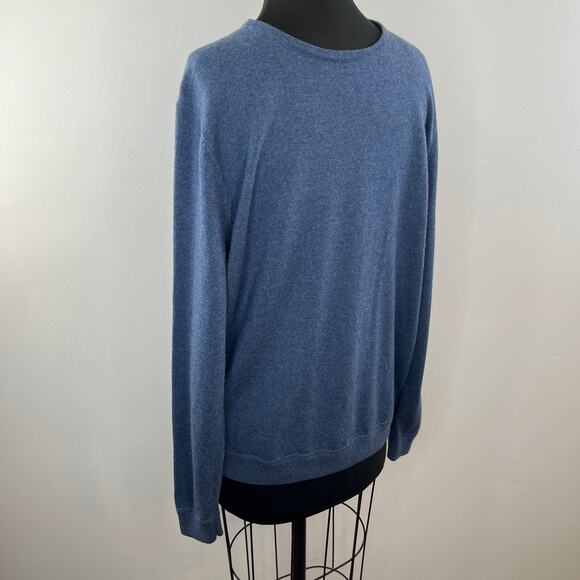 Nordstrom JWN Men's Blue Italian Merino Wool Crewneck Pullover Sweater Size XL - Picture 2 of 7